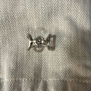 Silver Hermes HorseBit Ring